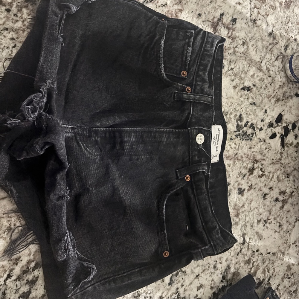 Abercrombie & Fitch High Rise Black Shorts